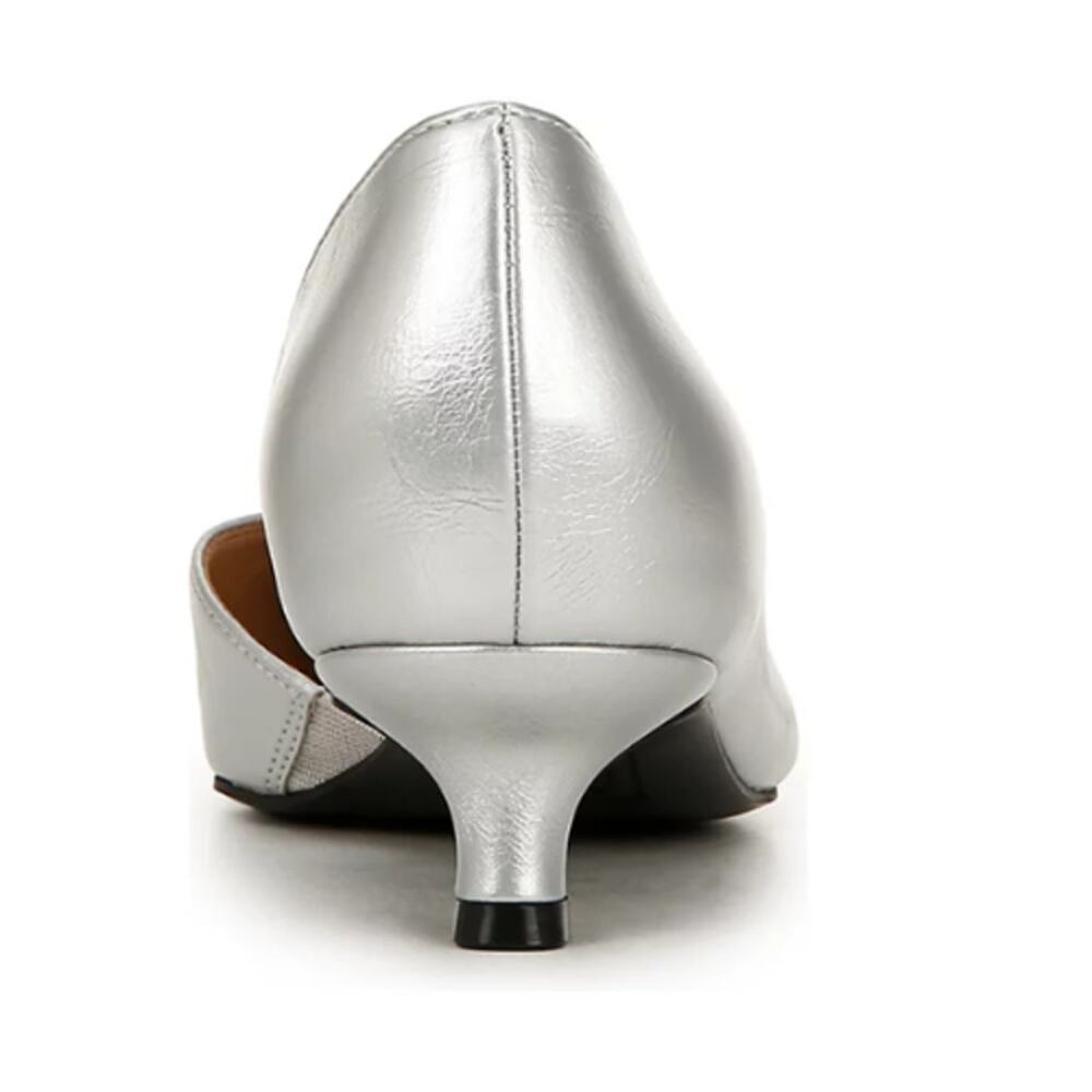 Naturalizer Gallent Kitten-Heel Pumps in Silver NEW Size 8 1/2 M0 - Picture 5 of 9